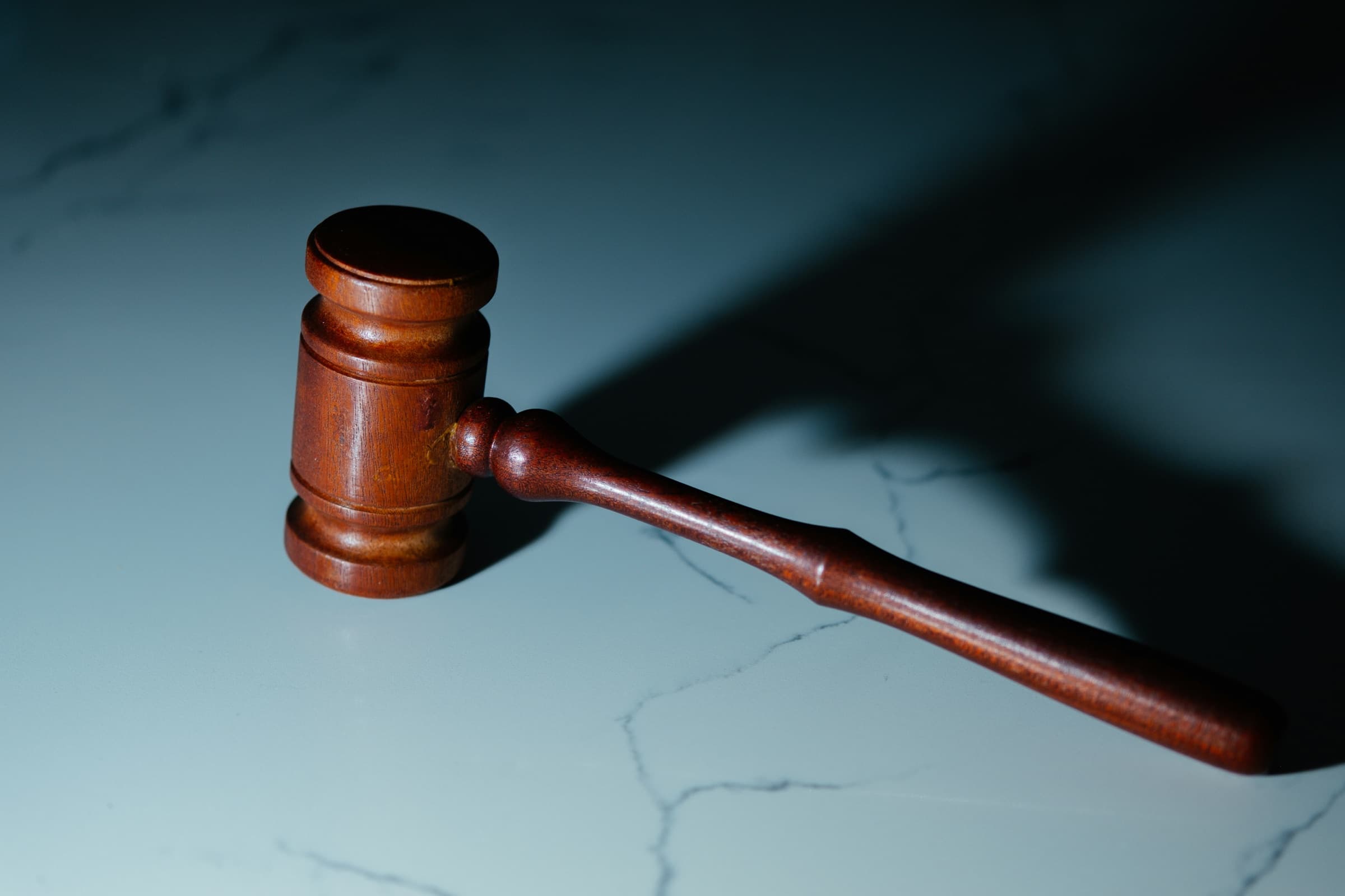 Gavel resting on legal documents
